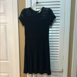 Elegant Black Crochet Dress